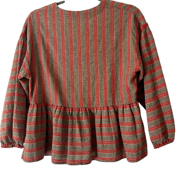 Madewell women’s faux wrap plum top. Size small. - Picture 3 of 4